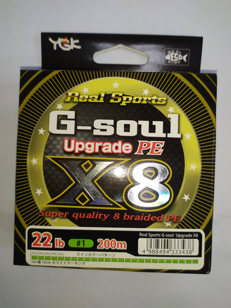 YGK G-Soul Upgrade X8 Braided Line 200m (22 and 25lb) – Nalno