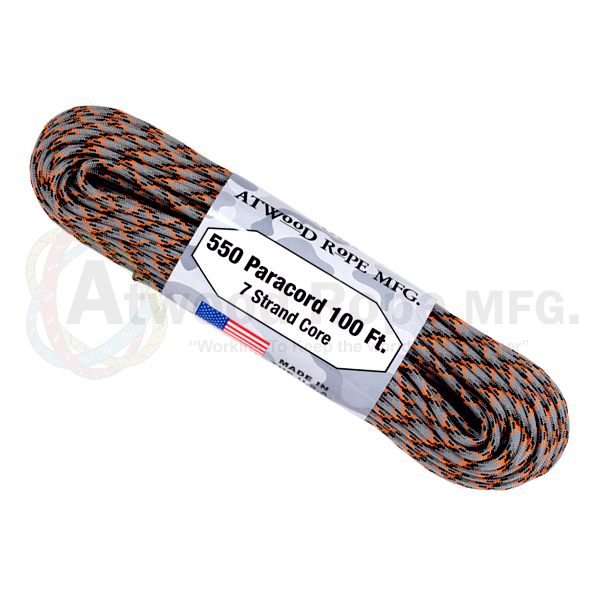 Atwood Rope MFG Paracord 550 Type 7 Strands 100 Feet Ground War