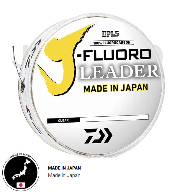 Daiwa J-Fluoro Leader 100% Fluorocarbon Ultralight 2lb, 4lb, 6lb & 8lb 91m Spool